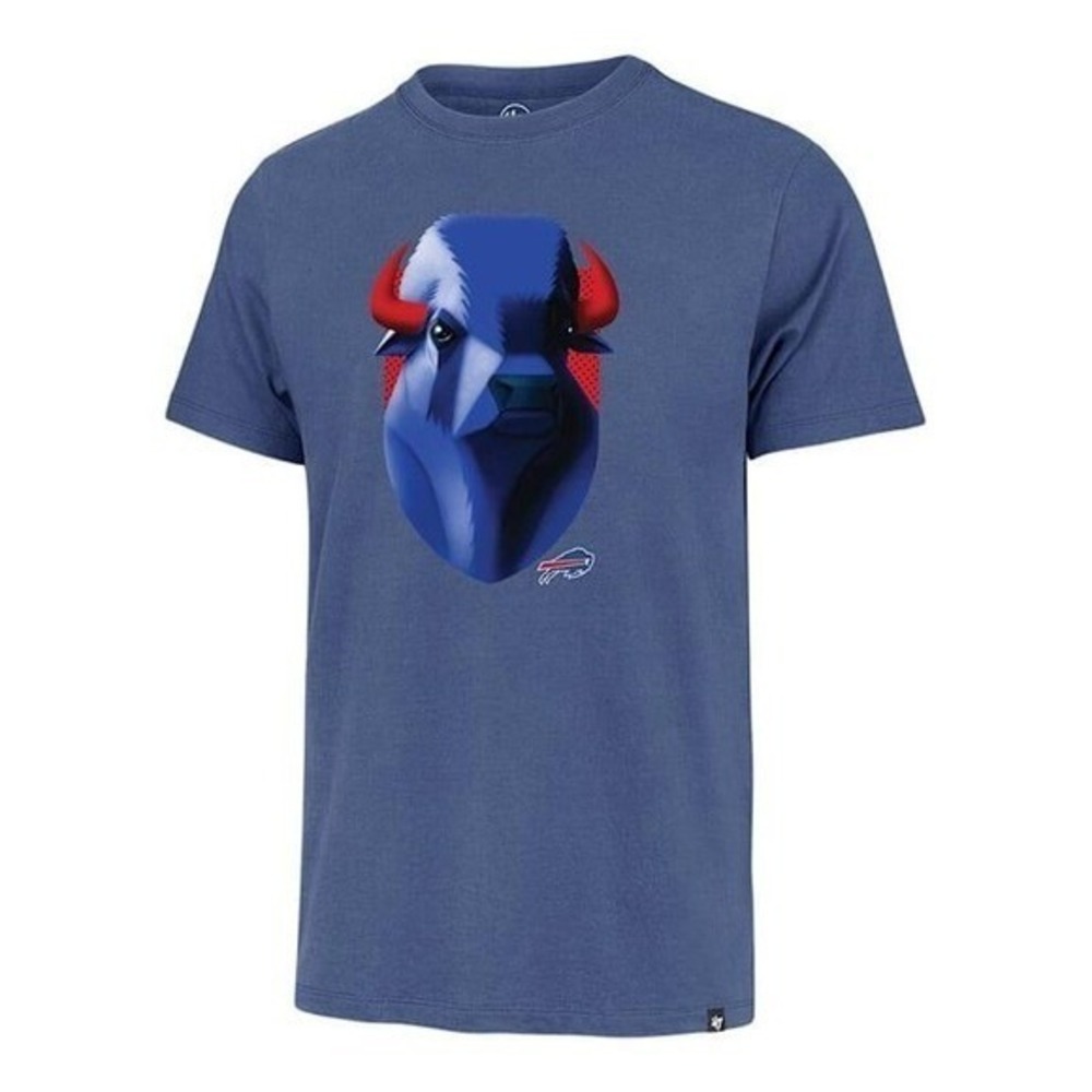 NFL 47 Brand Buffalo Bills Graphic T Shirt Blue Short Sleeve Football Tee Mens S